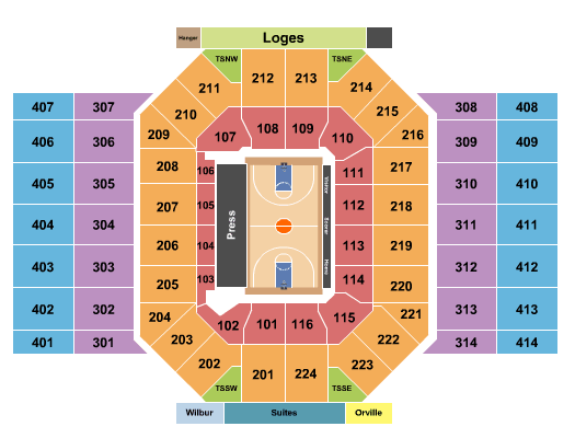 University Of Dayton Arena NCAA Tournament Seating Chart